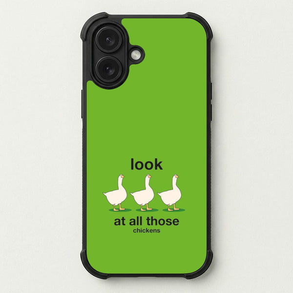 Look At All Those Chickens - Memes Phone Case — Bumper case