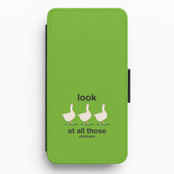 Look At All Those Chickens - Memes Flip / Wallet Phone Case