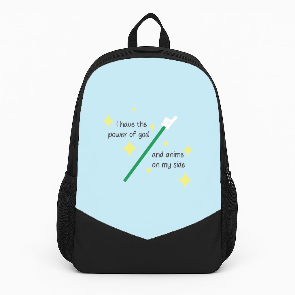I Have The Power Of God And Anime On My Side - Memes Large Backpack