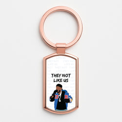 They Not Like Us Rose Gold Keyring