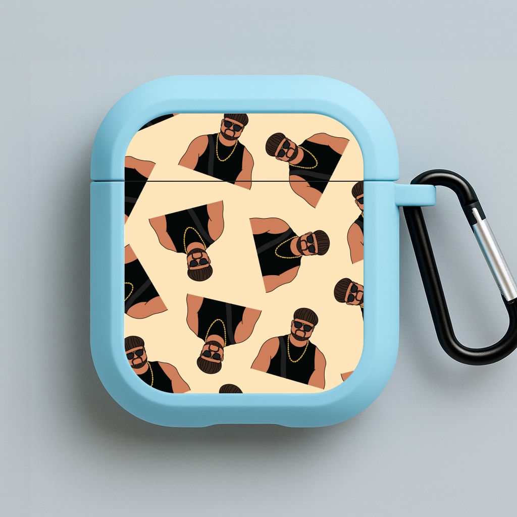 Ibiza Final Boss Pattern Blue AirPods Case