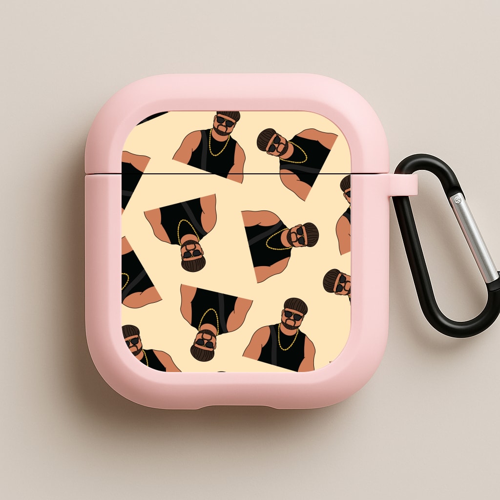 Ibiza Final Boss Pattern Pink AirPods Case