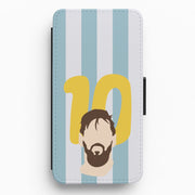 Number 10 - Messi Flip / Wallet Phone Case 1