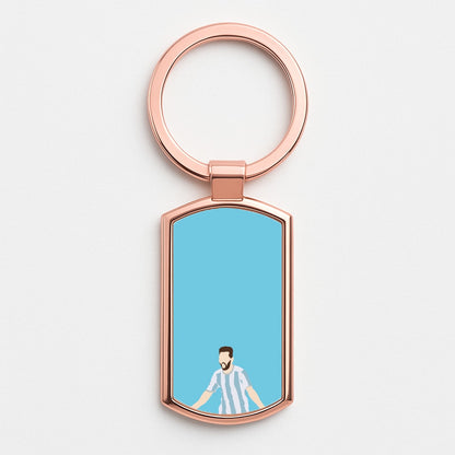Lionel Messi Rose Gold Keyring