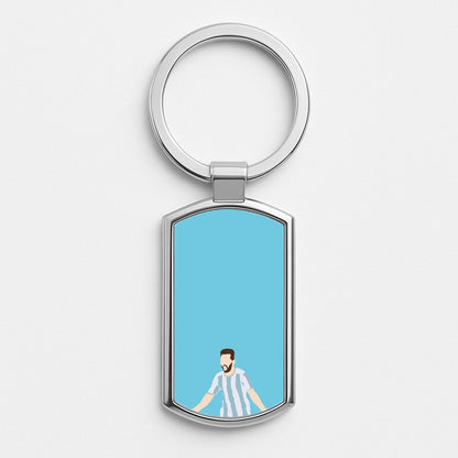 Lionel Messi Silver Keyring