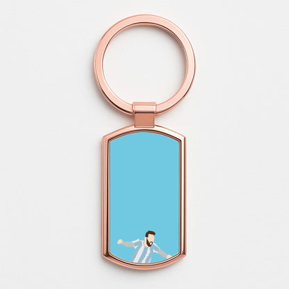 Goal - Messi Rose Gold Keyring