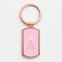 Pink Dress - Margot Rose Gold Keyring