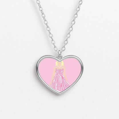 Pink Dress - Margot Heart Necklace
