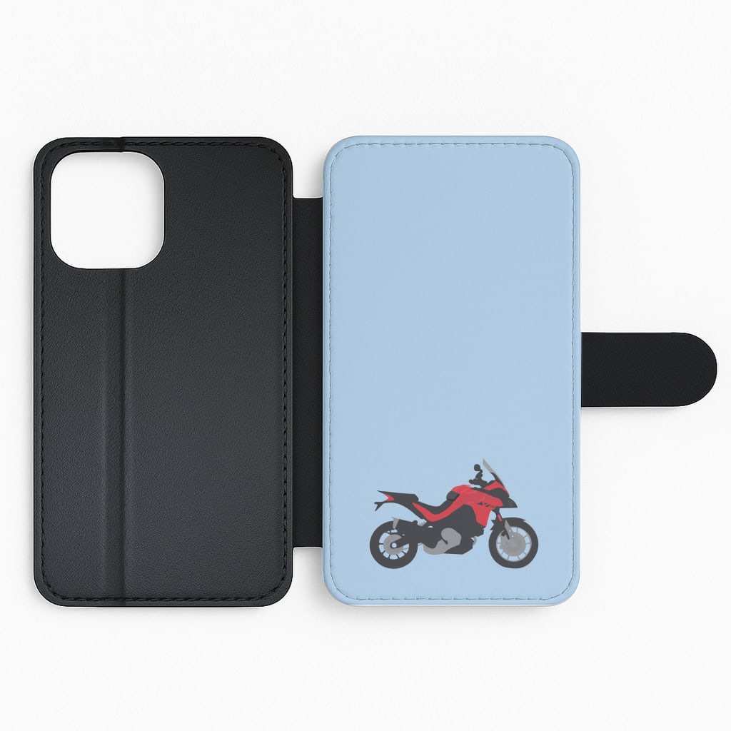 Red Motorbike - Motorbike Flip Phone Case