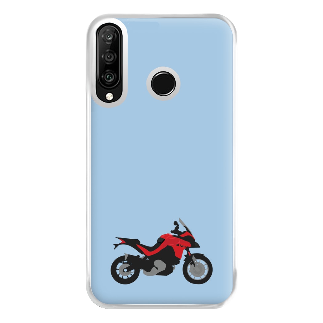 Red Motorbike - Motorbike Phone Case for Huawei P30 Lite