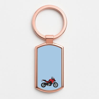 Red Motorbike - Motorbike Rose Gold Keyring