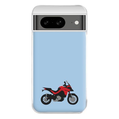 Red Motorbike - Motorbike Phone Case for Google Pixel 8