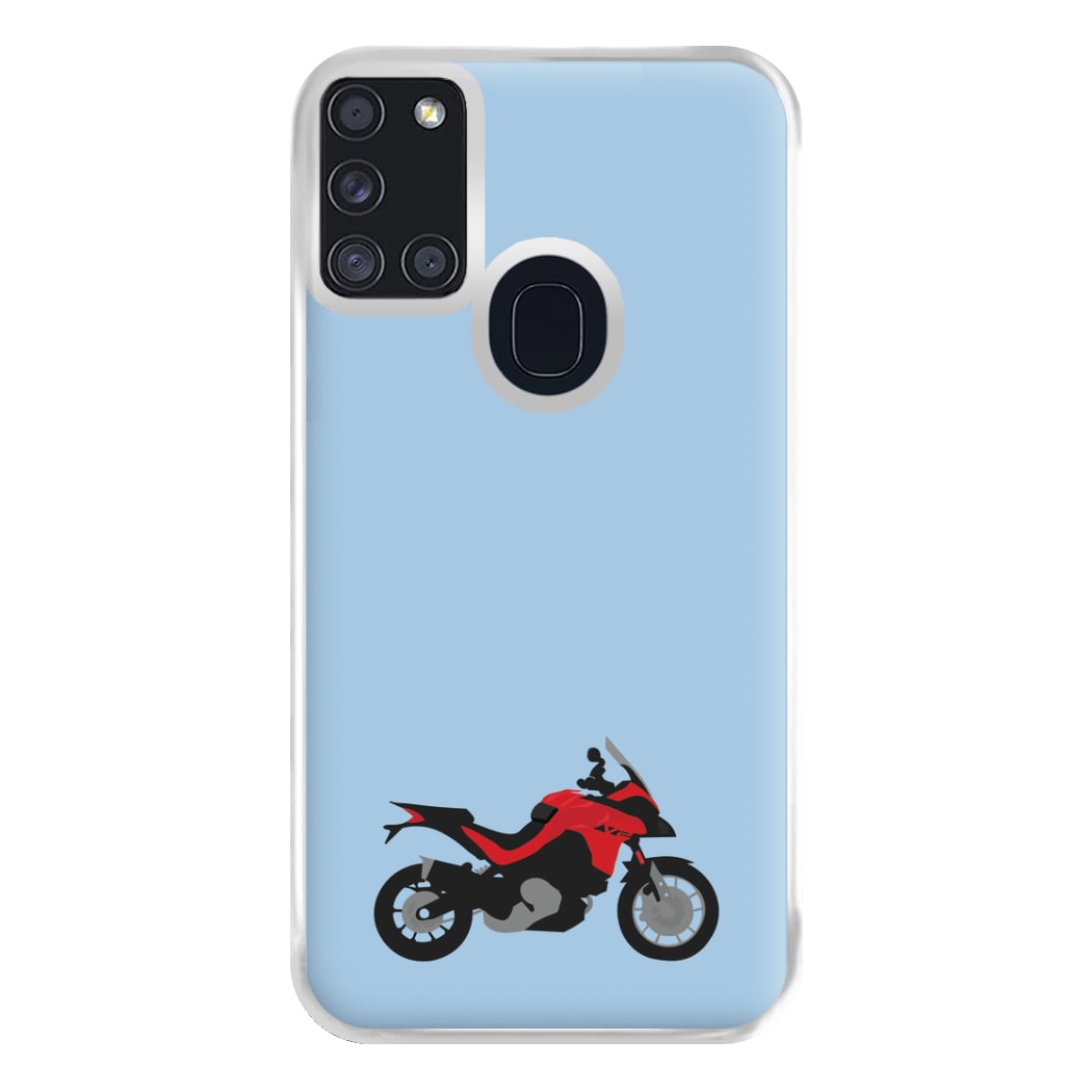 Red Motorbike - Motorbike Phone Case for Galaxy A21s