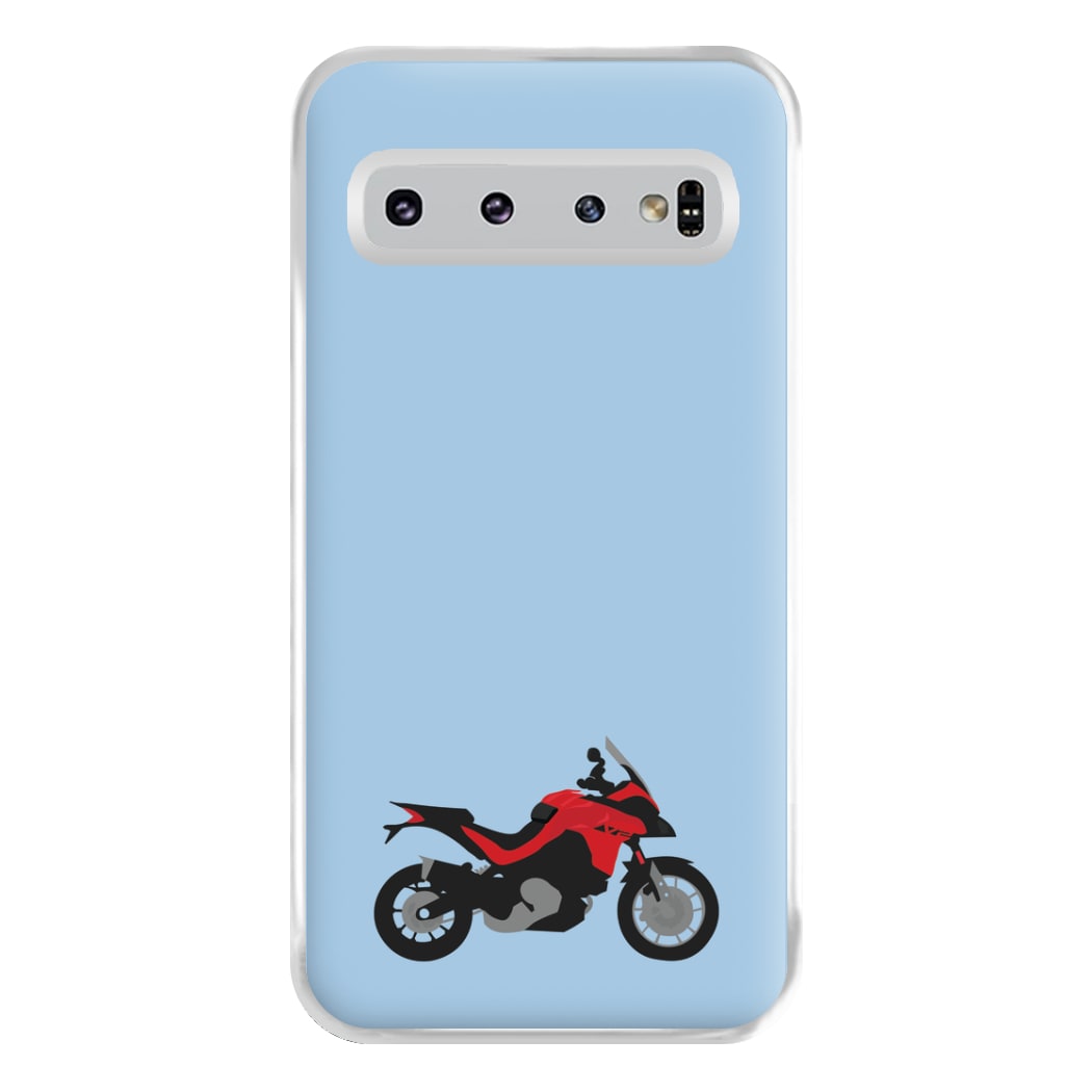 Red Motorbike - Motorbike Phone Case for Galaxy S10 Plus