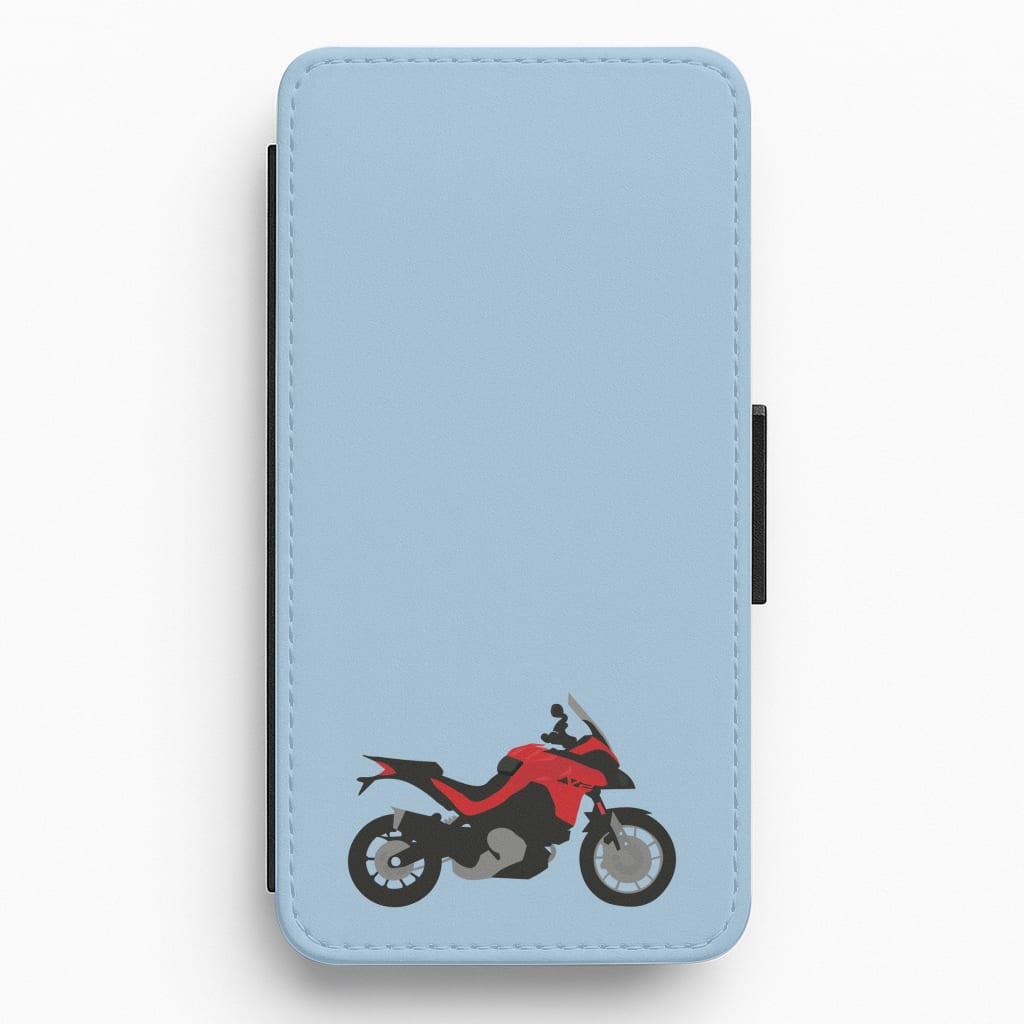 Red Motorbike - Motorbike Flip / Wallet Phone Case