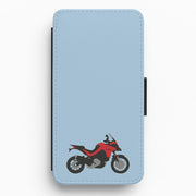 Red Motorbike - Motorbike Flip / Wallet Phone Case 1