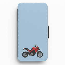 Red Motorbike - Motorbike Flip / Wallet Phone Case