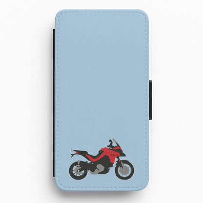 Red Motorbike - Motorbike Flip / Wallet Phone Case