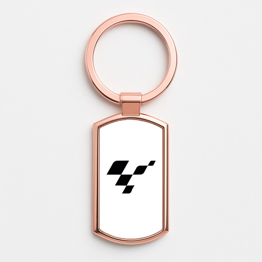 logo - Motorbike Rose Gold Keyring