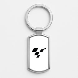 logo - Motorbike Silver Keyring