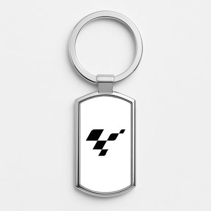 logo - Motorbike Silver Keyring