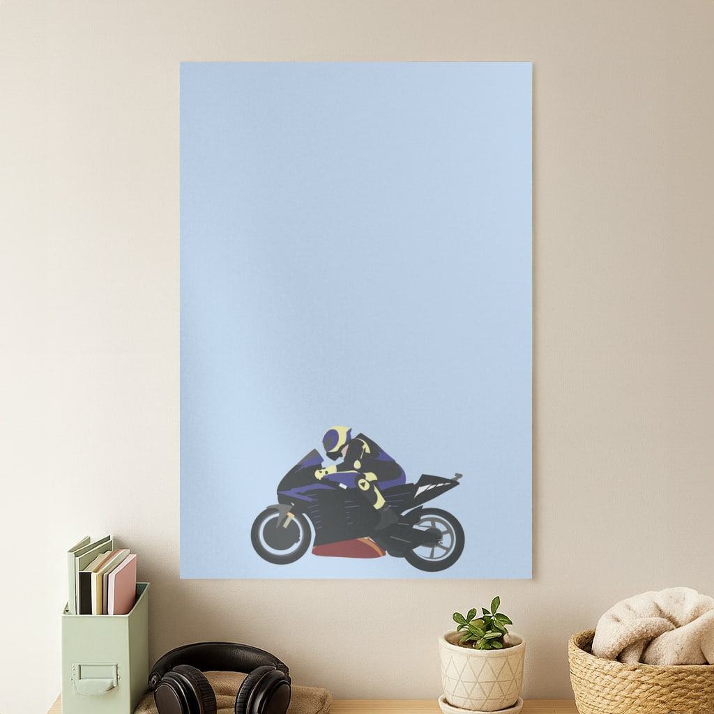 Purple Motorbike - Motorbike Poster