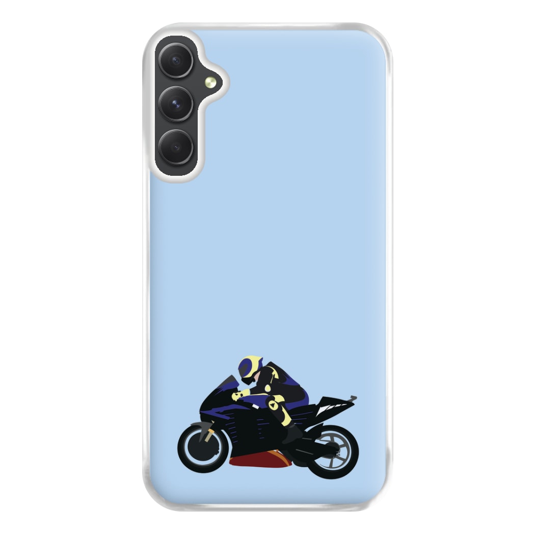 Purple Motorbike - Motorbike Phone Case for Galaxy A34