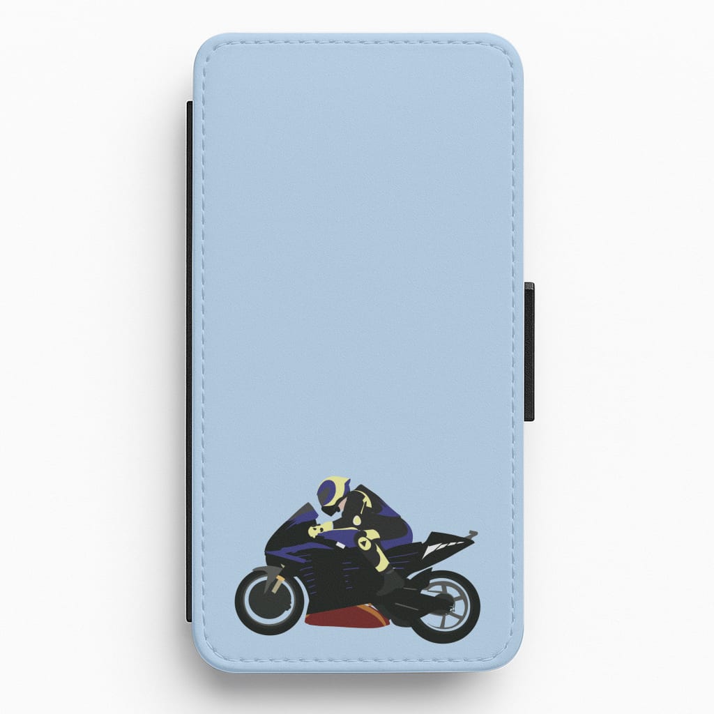 Purple Motorbike - Motorbike Flip / Wallet Phone Case