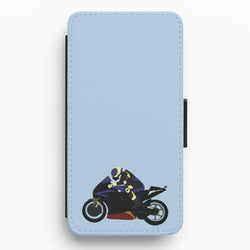 Purple Motorbike - Motorbike Flip / Wallet Phone Case