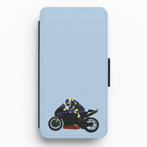 Purple Motorbike - Motorbike Flip / Wallet Phone Case