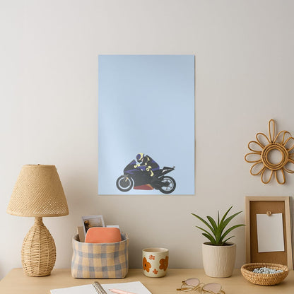 Purple Motorbike - Motorbike Art Print