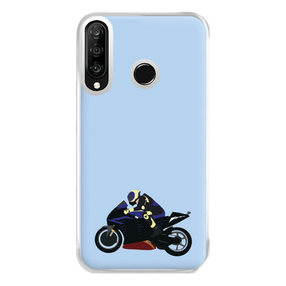 Purple Motorbike - Motorbike Phone Case for Huawei P30 Lite