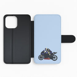 Purple Motorbike - Motorbike Flip Phone Case