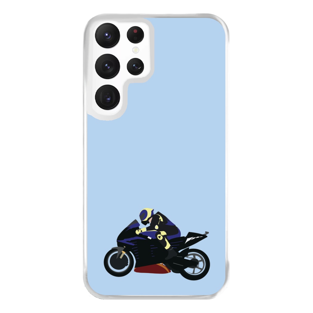 Purple Motorbike - Motorbike Phone Case for Galaxy S22 Ultra