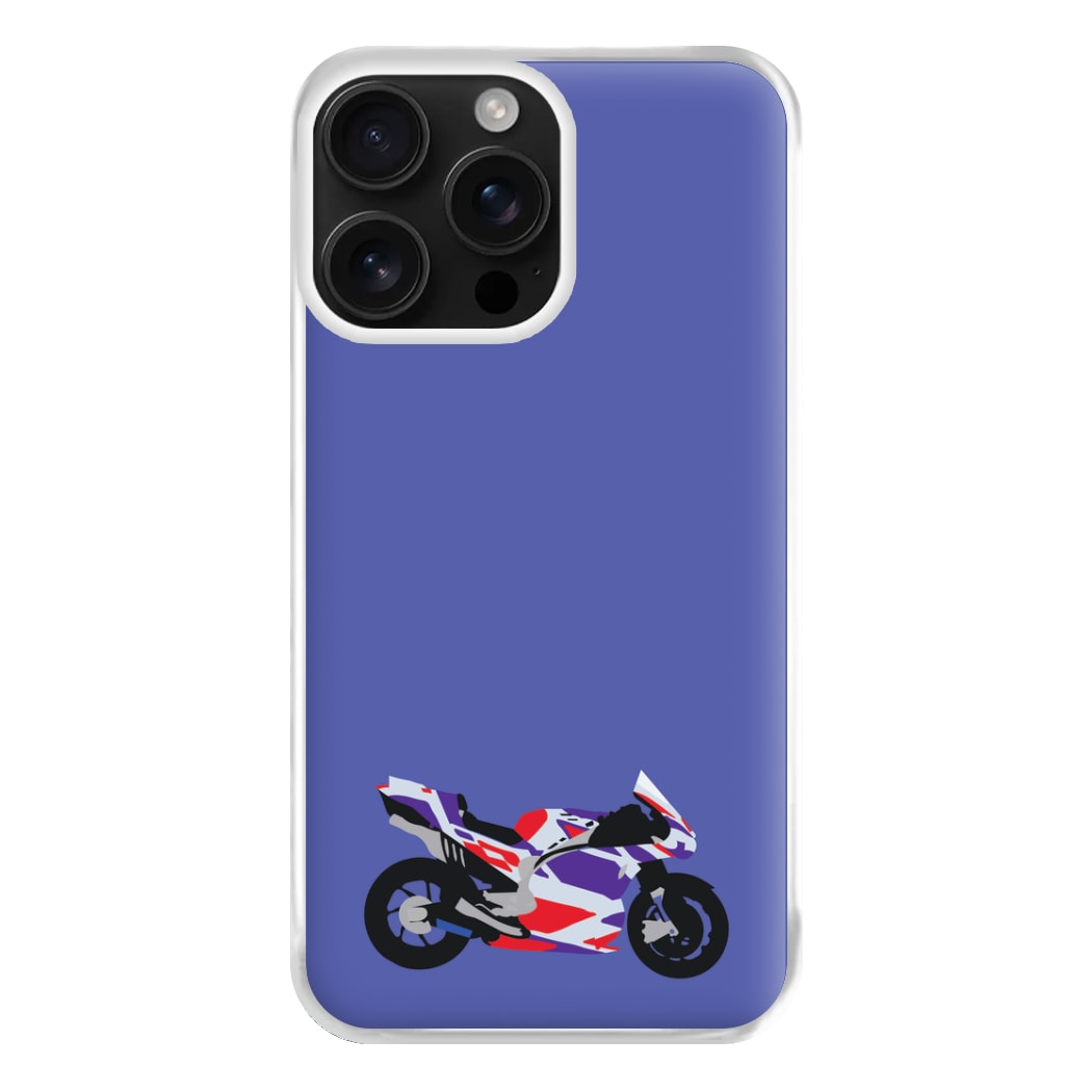 Red And Purple Motorbike - Motorbike Phone Case