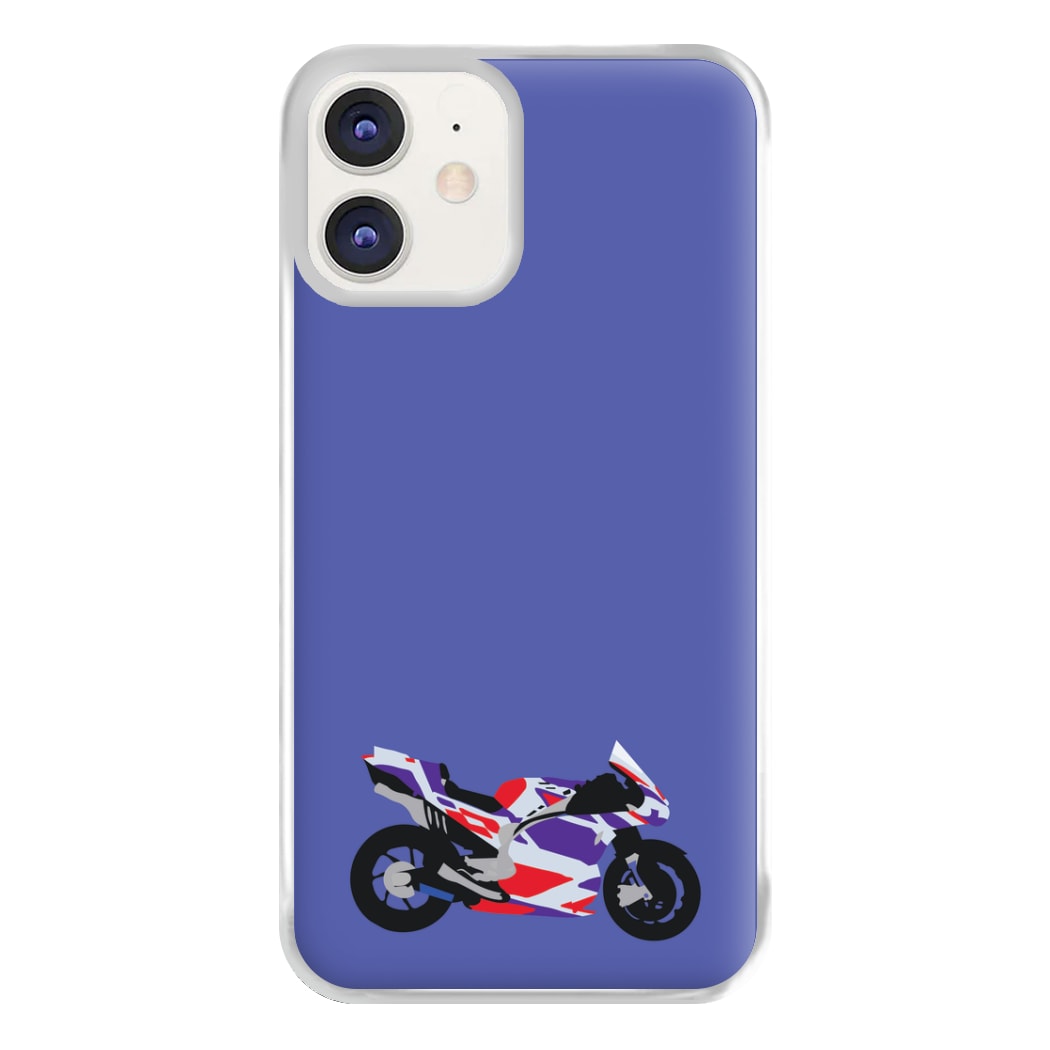 Red And Purple Motorbike - Motorbike Phone Case for iPhone 12 / 12 Pro