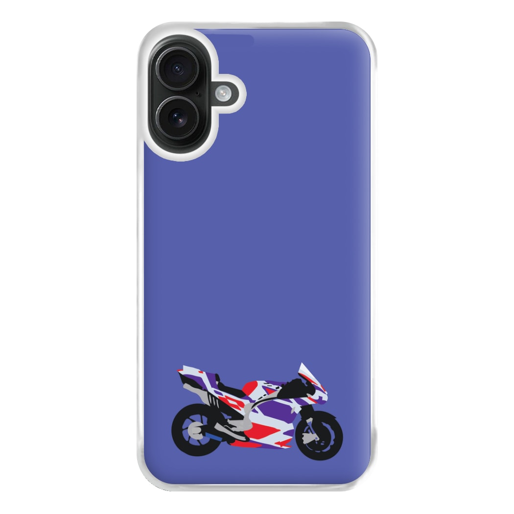 Red And Purple Motorbike - Motorbike Phone Case for iPhone 16 Plus