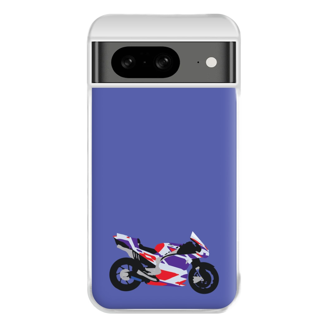 Red And Purple Motorbike - Motorbike Phone Case for Google Pixel 8