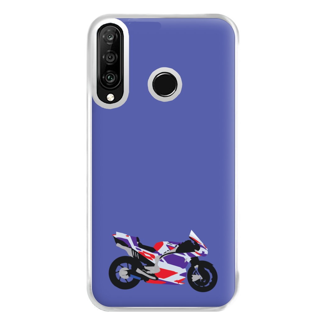 Red And Purple Motorbike - Motorbike Phone Case for Huawei P30 Lite