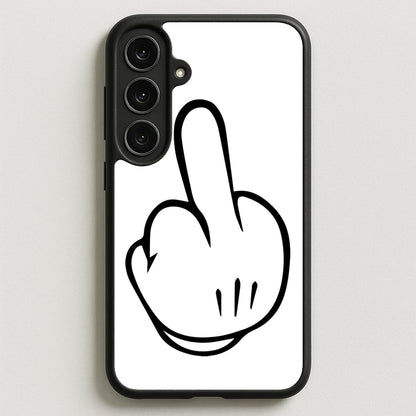 Fairytale Mouse Middle Finger Phone Case for Galaxy S25FE