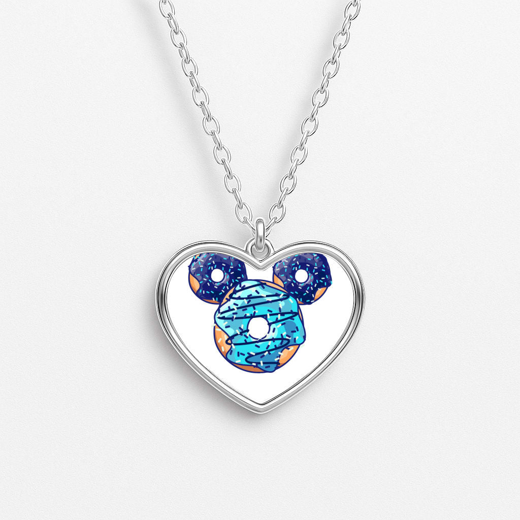 Fairytale Mouse Doughnuts Heart Necklace
