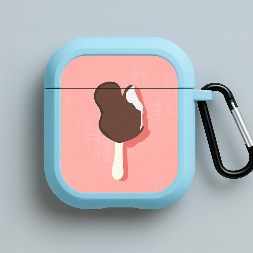 Pink Mouse Ice Cream Blue AirPods Case