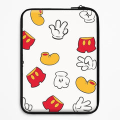 Mouse Gloves, Shorts and Shoes Laptop Sleeve