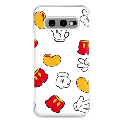 Mouse Gloves, Shorts and Shoes Phone Case for Galaxy S10e