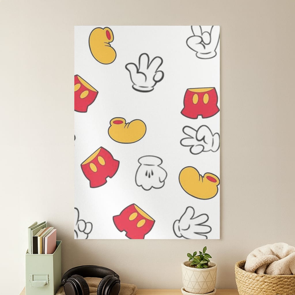 Mouse Gloves, Shorts and Shoes Poster