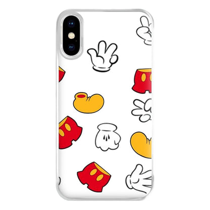 Mouse Gloves, Shorts and Shoes Phone Case for iPhone XS Max