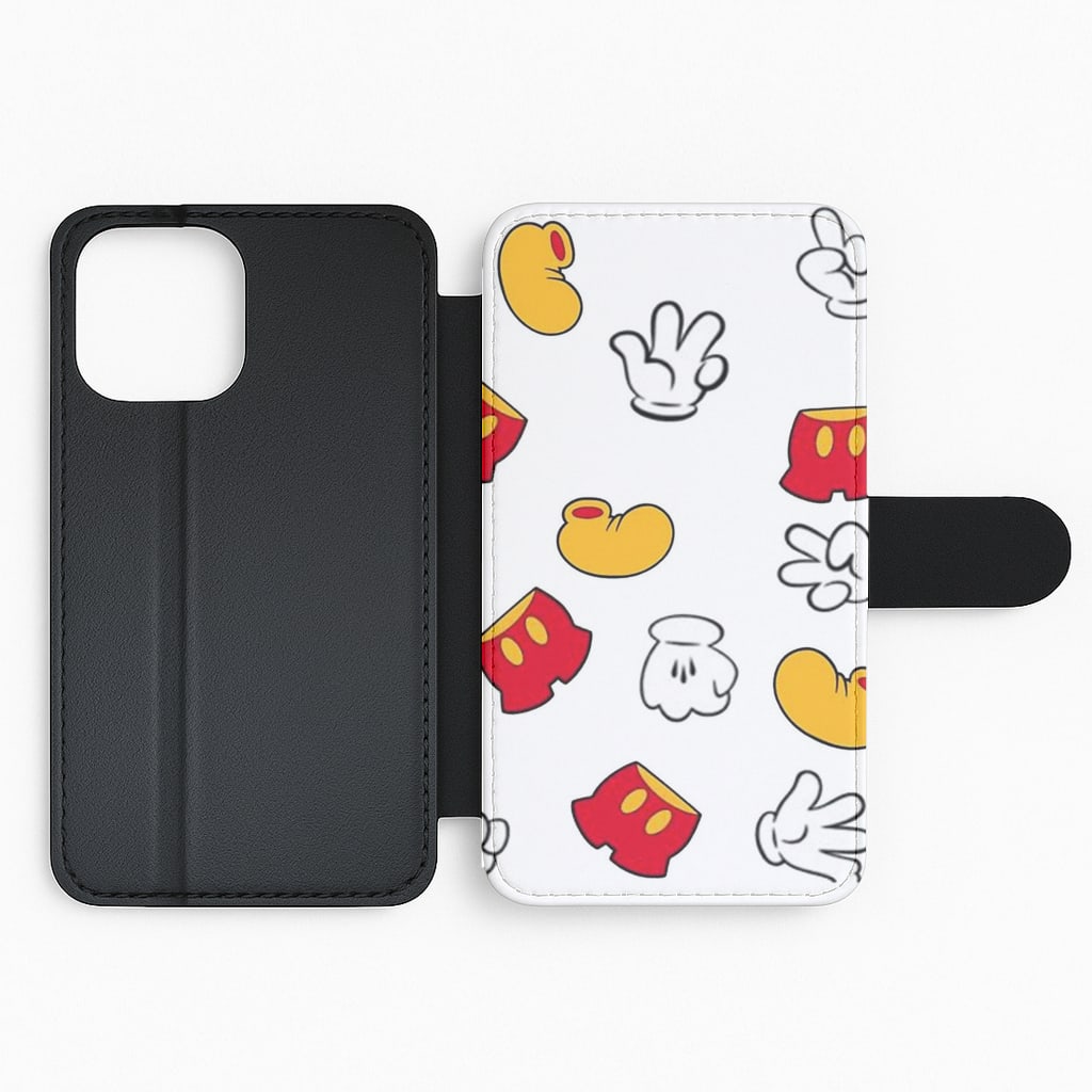 Mouse Gloves, Shorts and Shoes Flip Phone Case