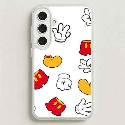 Mouse Gloves, Shorts and Shoes Phone Case for Galaxy S25FE