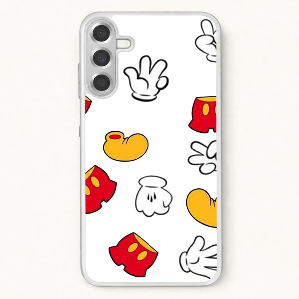 Mouse Gloves, Shorts and Shoes Phone Case for Galaxy A57