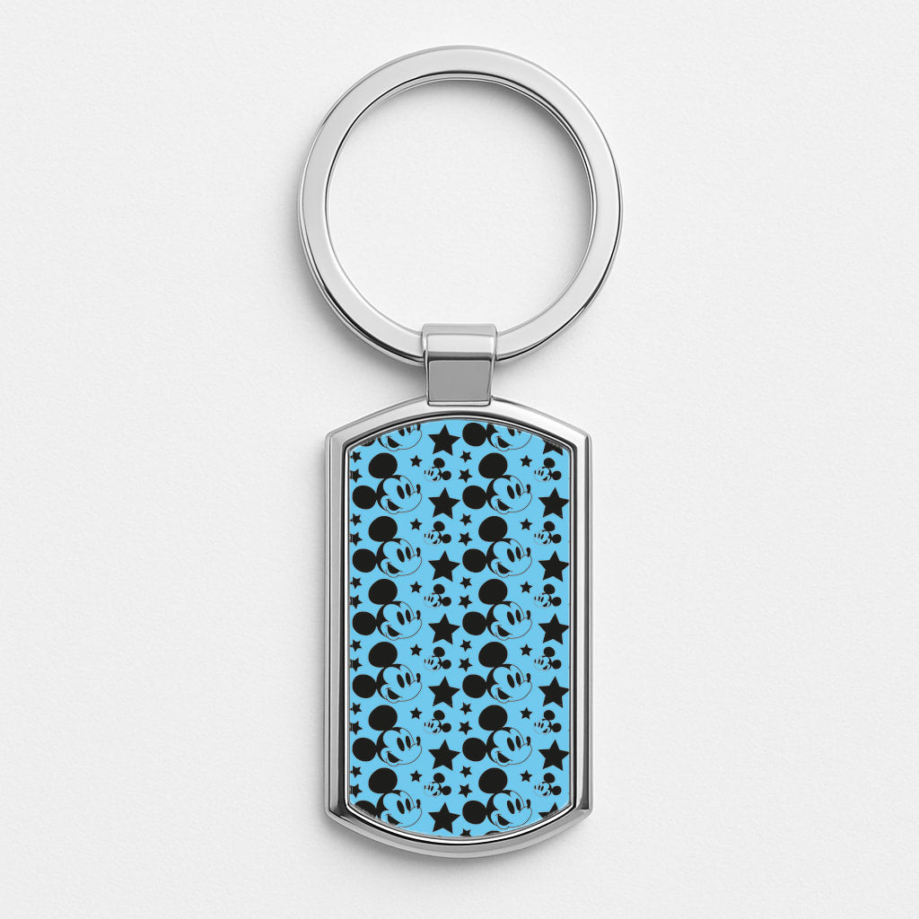 Fairytale Mouse Pattern Silver Keyring